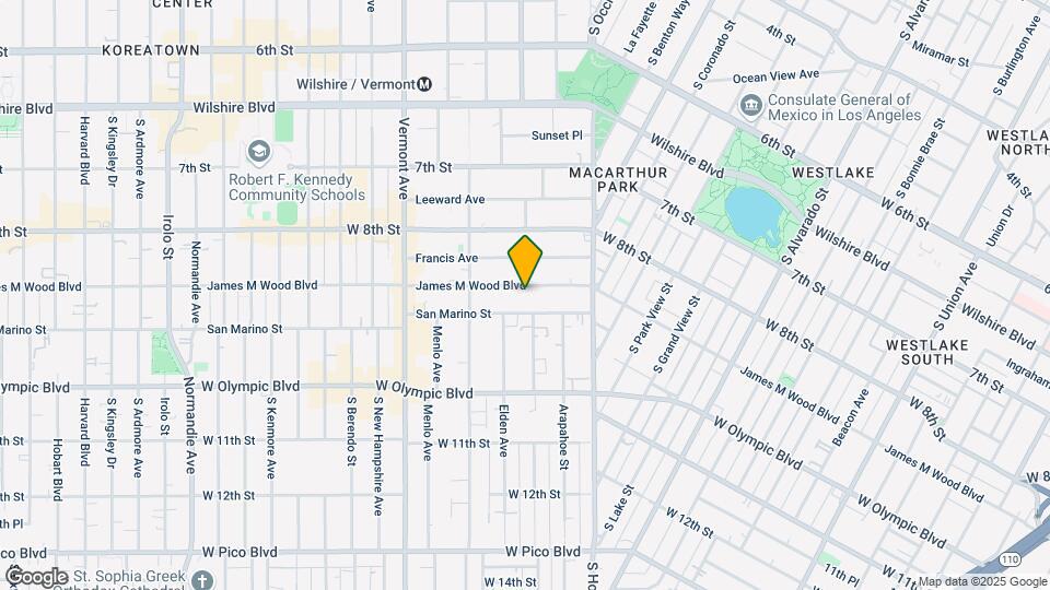 2700 James M Wood Blvd Mapa y Detalles de la Ubicación