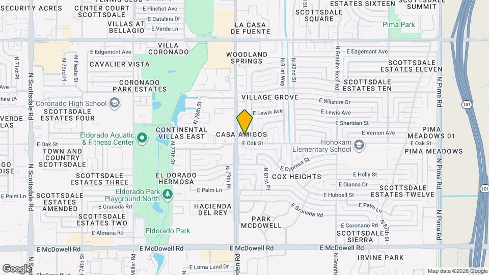 8066 E Oak St Map and Location Details