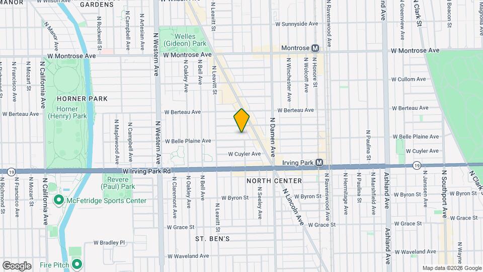 2102 W Belle Plaine Ave Map and Location Details