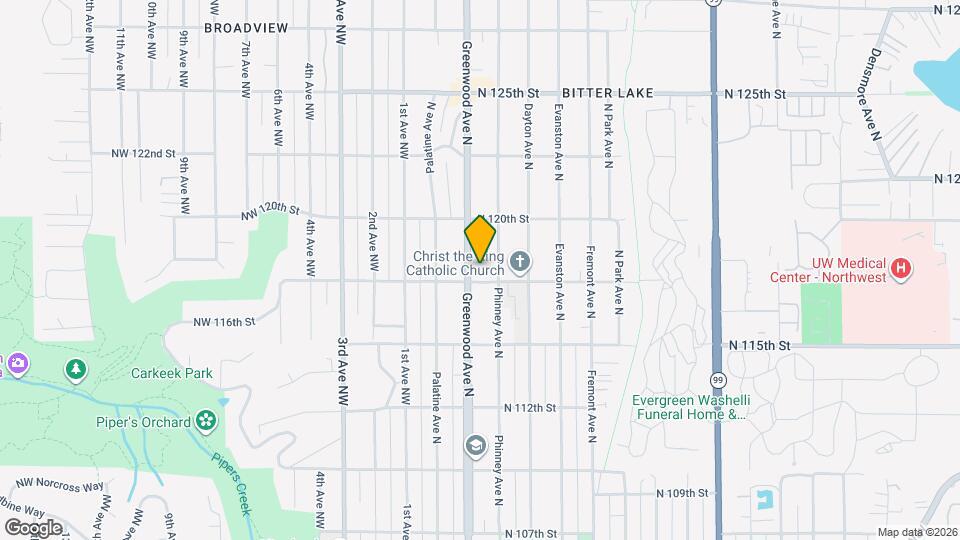 11710 Greenwood Ave N Map and Location Details