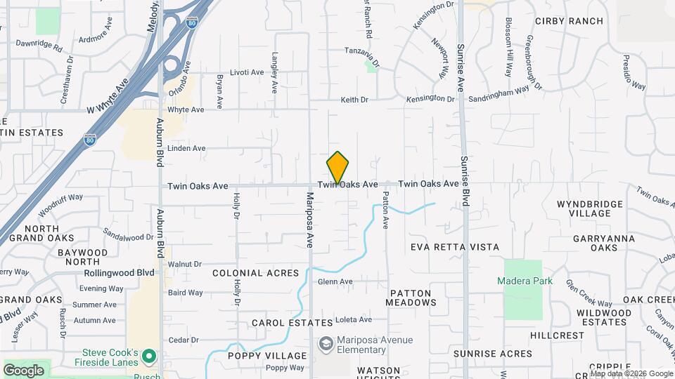 7740 Twin Oaks Ave Map and Location Details