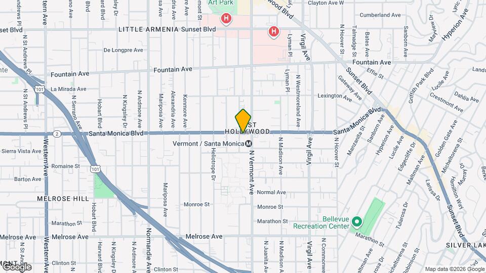 Santa Monica & Vermont Apartments Map and Location Details