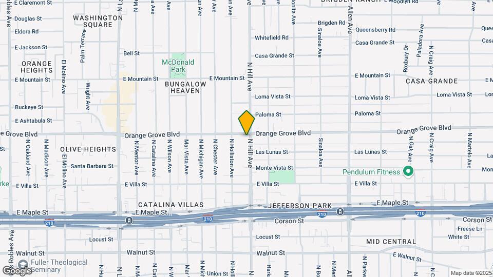 1388 E Orange Grove Blvd Map and Location Details