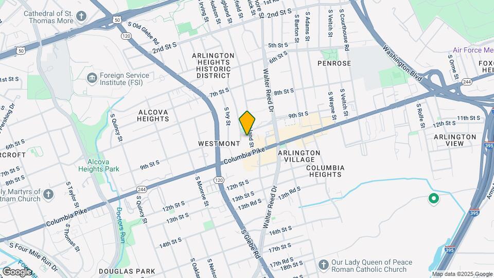 906 S Highland St Map and Location Details