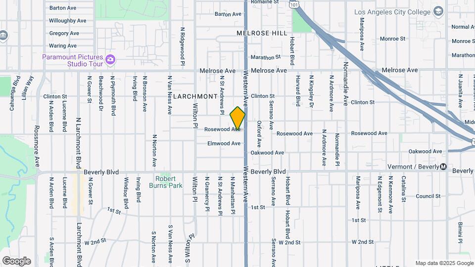 4816 Rosewood Ave Map and Location Details