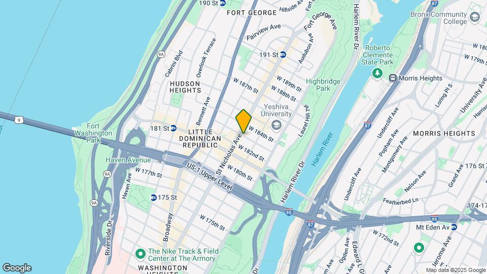 W. 183rd St Map and Location Details