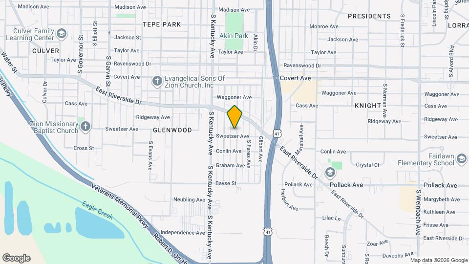 1731 S Kerth Ave Map and Location Details