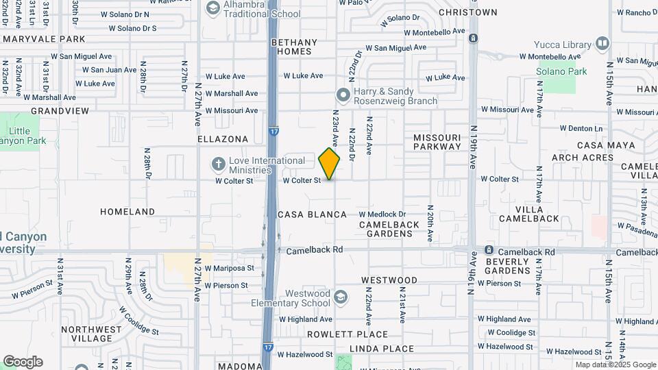 2309 W Colter St Map and Location Details