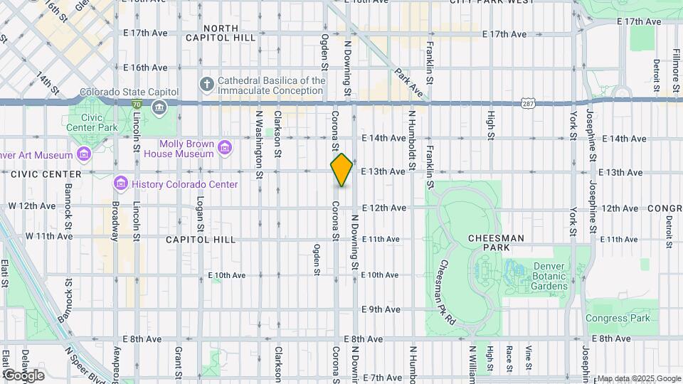 1236 Corona St Map and Location Details