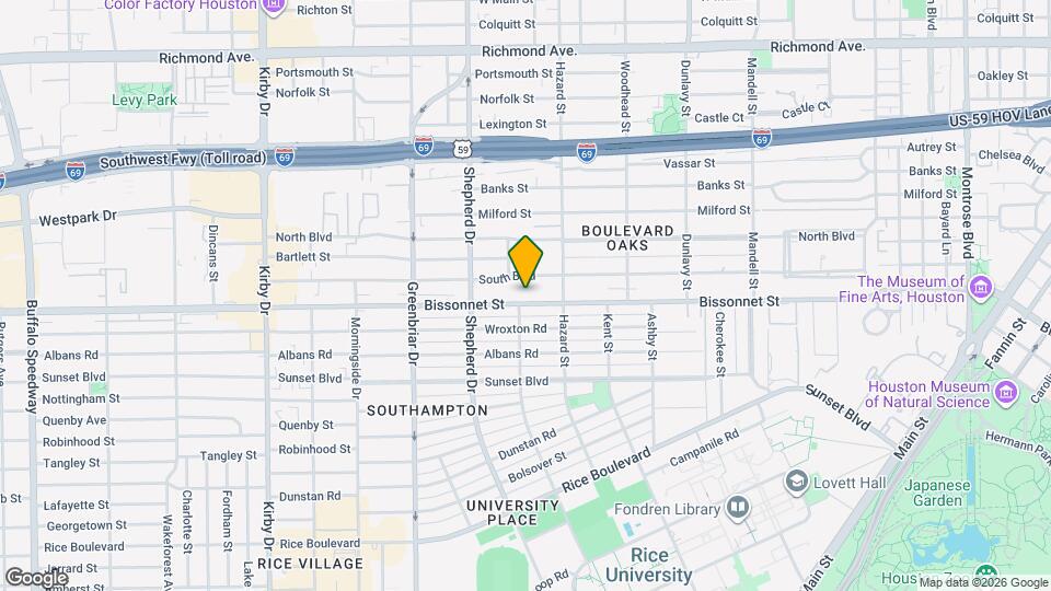 2030 Bissonnet St Map and Location Details