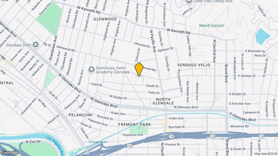 580 W Stocker St Map and Location Details