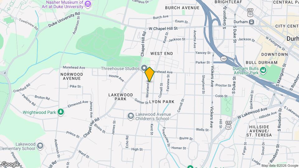 1021 Moreland Ave Map and Location Details