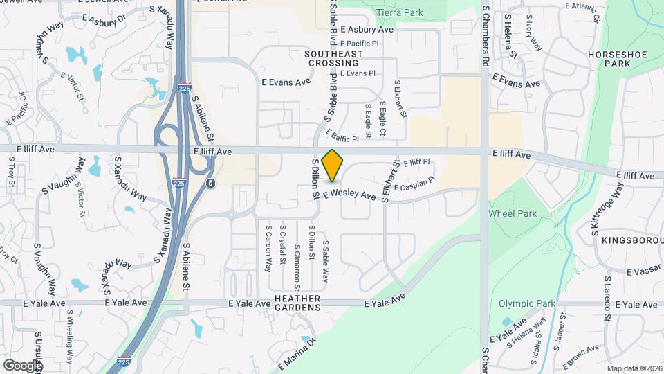 14499 E Wesley Ave Mapa y Detalles de la Ubicación