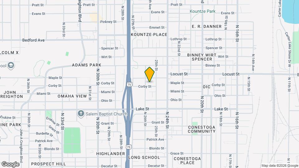 2516 Corby St Map and Location Details