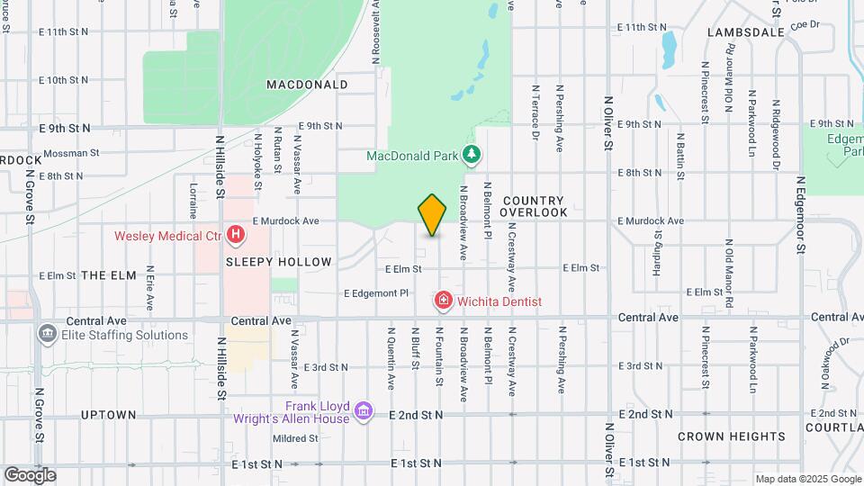 631 N Fountain St Map and Location Details