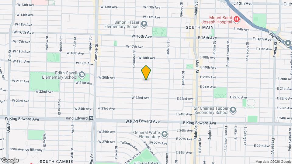 128 W 20th Ave Map and Location Details