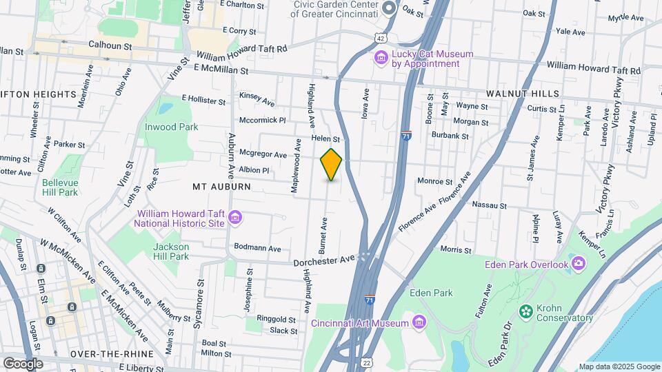 2216 Burnet Ave Map and Location Details