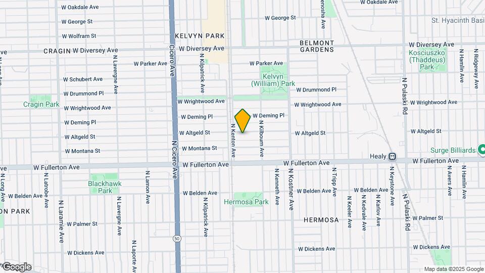 4541 W Altgeld St Map and Location Details