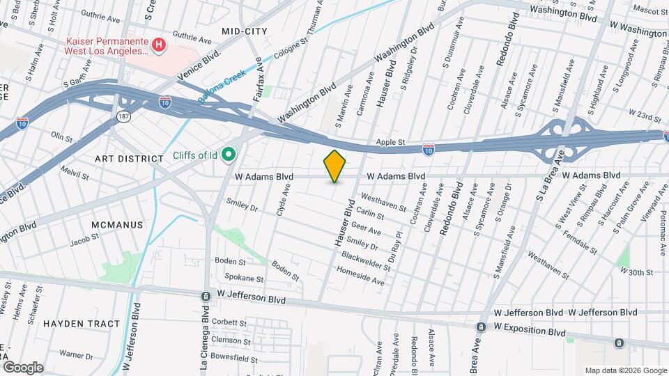 2615 Carmona Ave Map and Location Details
