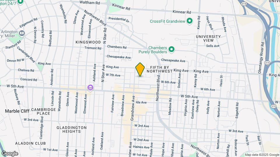 1373 W 7th Ave Map and Location Details