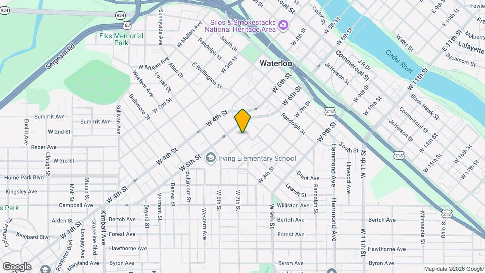 908 W 6th St Map and Location Details