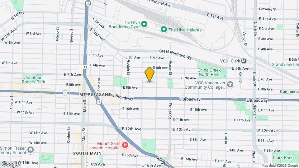 563 E 8th Ave Map and Location Details