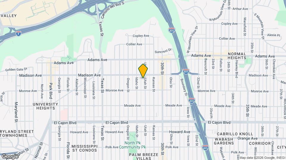 4566 Utah St, Unit B Mapa y Detalles de la Ubicación