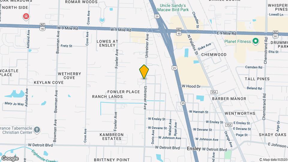 8919 Untreiner Ave Map and Location Details
