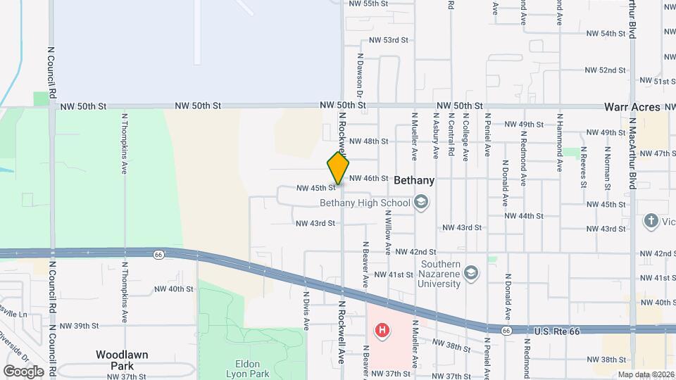 4509 N Rockwell Ave Mapa y Detalles de la Ubicación