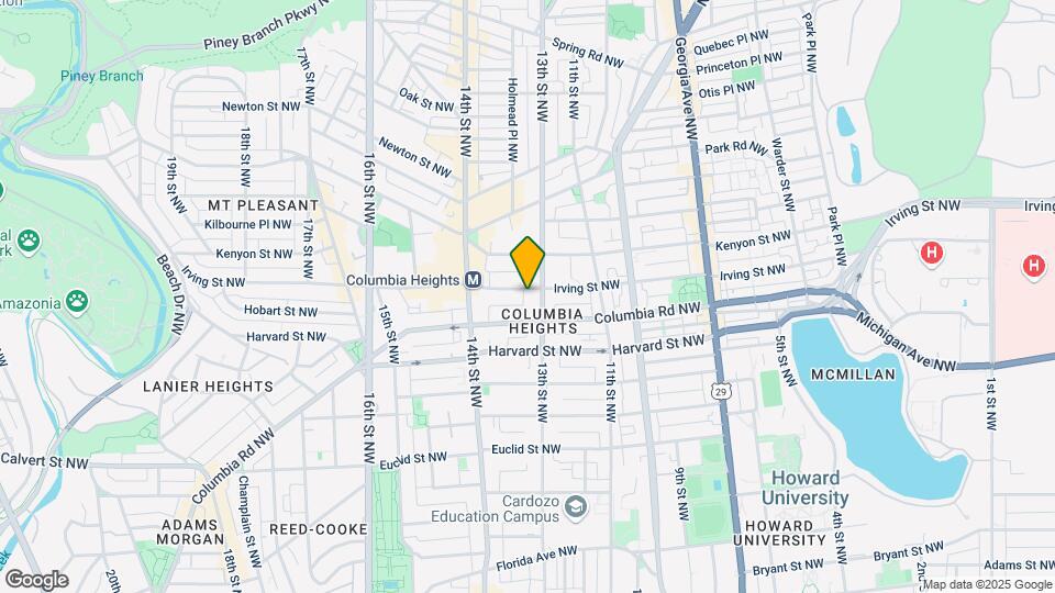 1314 Irving St NW-Unit -1 Map and Location Details