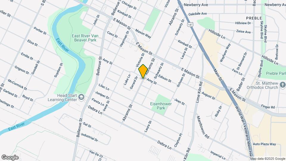845 Abrams St Map and Location Details