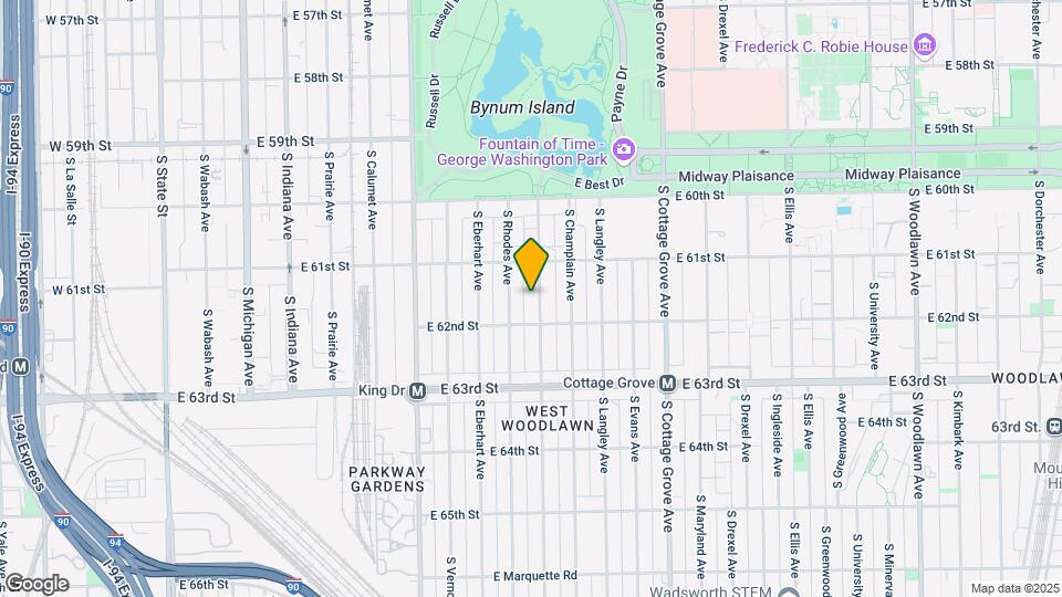 6134 S Saint Lawrence Ave, Unit G Map and Location Details