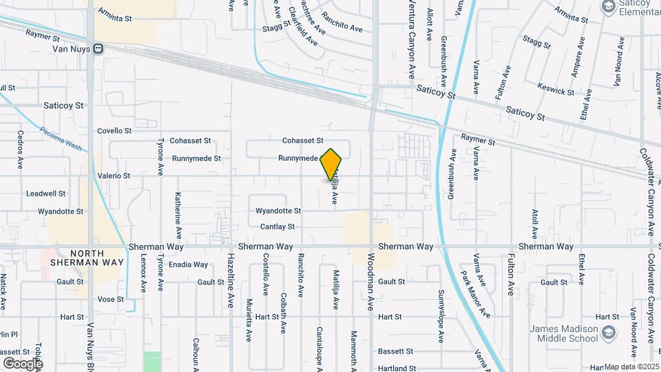 7345 Matilija Ave Map and Location Details