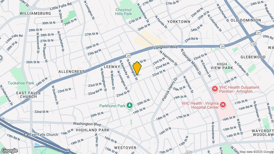 2211 N Kensington St Map and Location Details