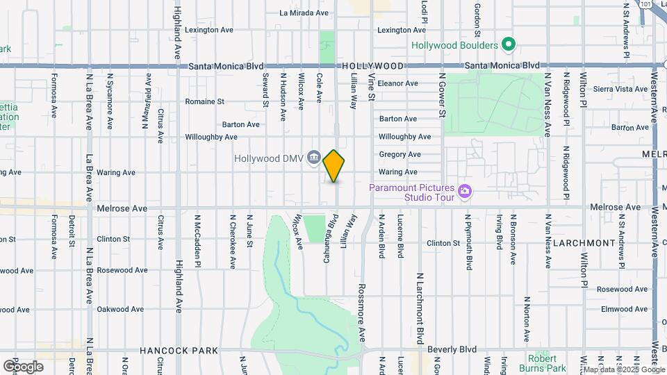731-733 1/2 N Cahuenga Blvd Map and Location Details