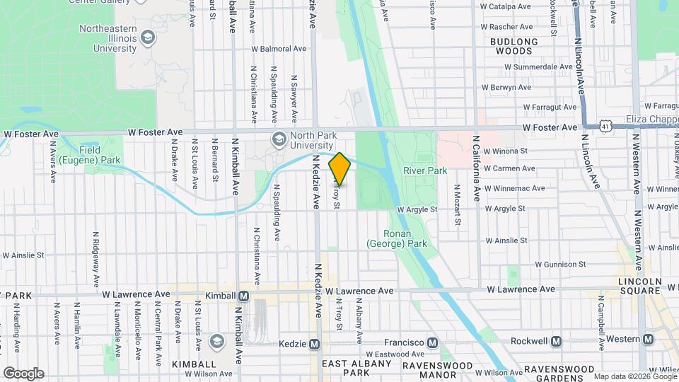 5039 N Troy St, Unit G Map and Location Details