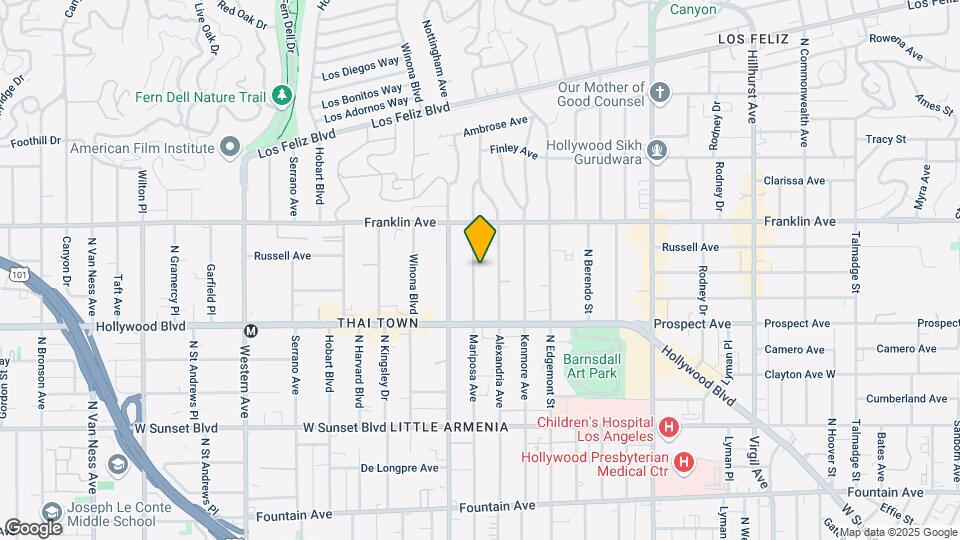 1800 Mariposa Ave Map and Location Details