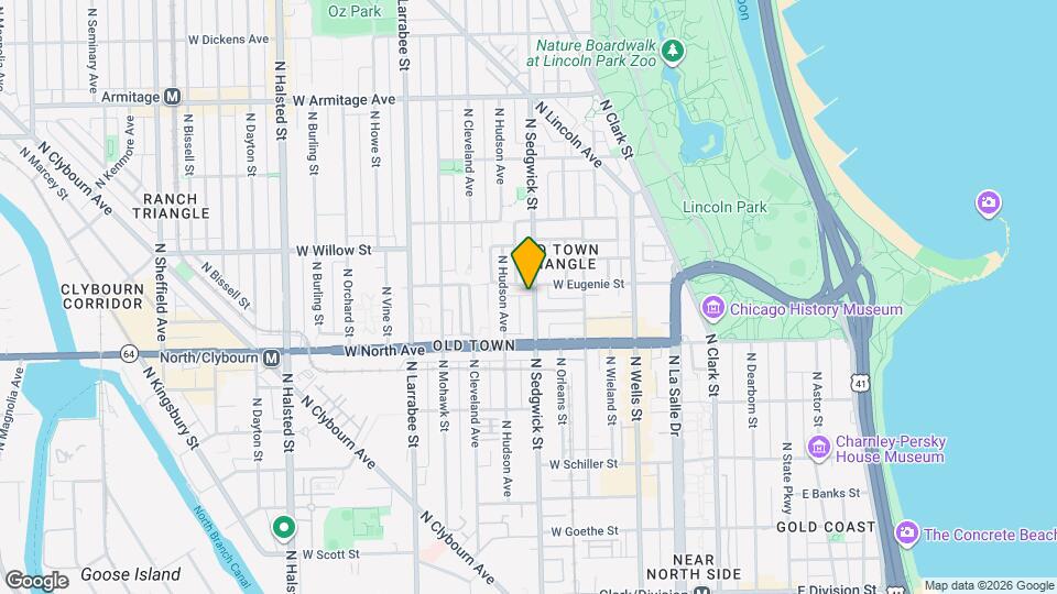 1648 N Sedgwick St Map and Location Details