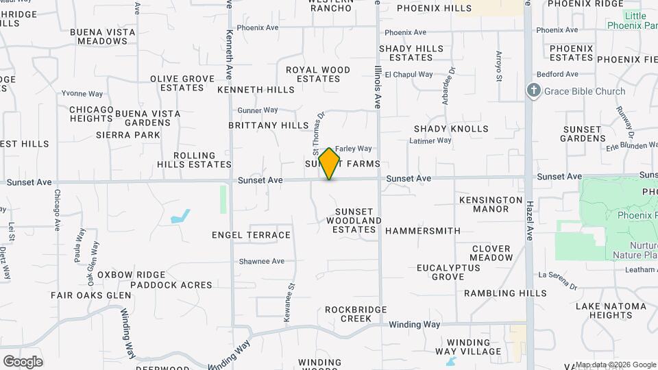 8632 Sunset Ave Map and Location Details