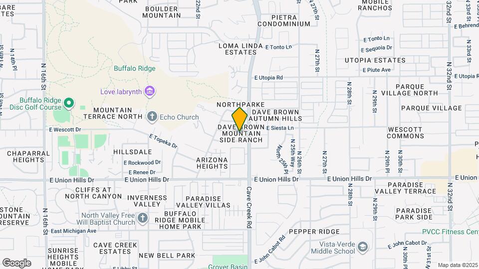 2309 E Siesta Ln Map and Location Details