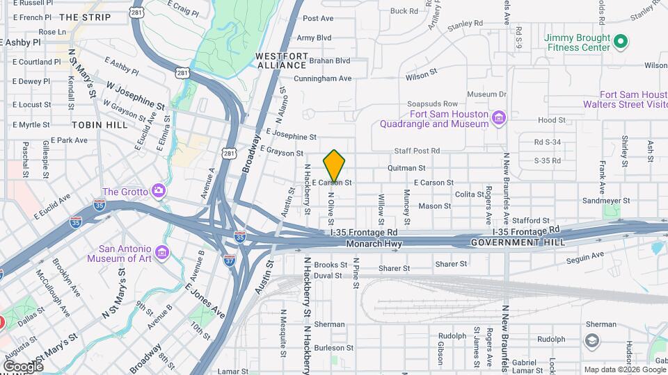 1726 N Olive St Map and Location Details