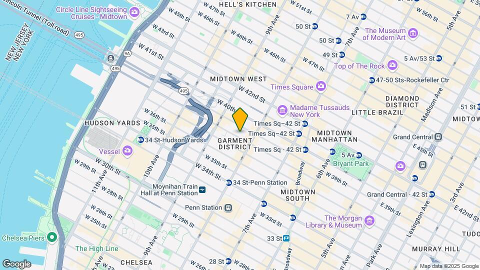 319-321 W 38th St Map and Location Details