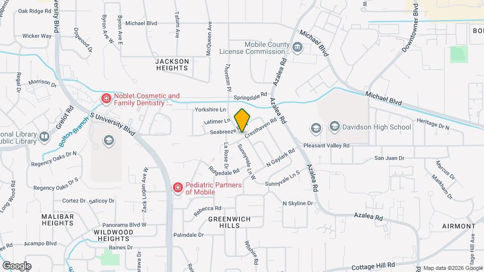 4052 Cresthaven Rd Map and Location Details