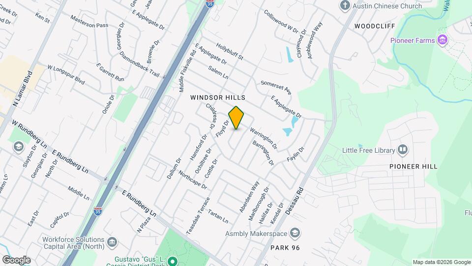 10101 Woodhaven Dr Map and Location Details