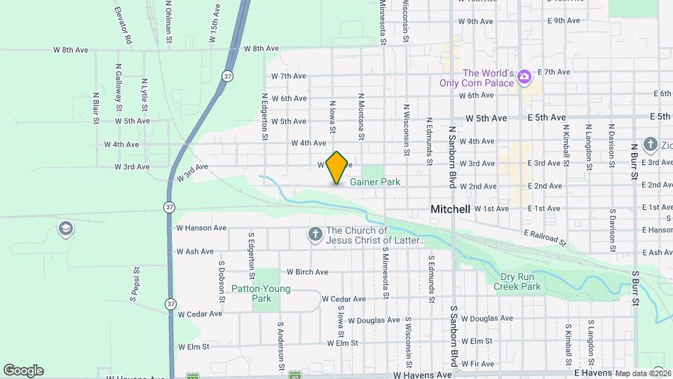 828 W 2nd Ave Map and Location Details