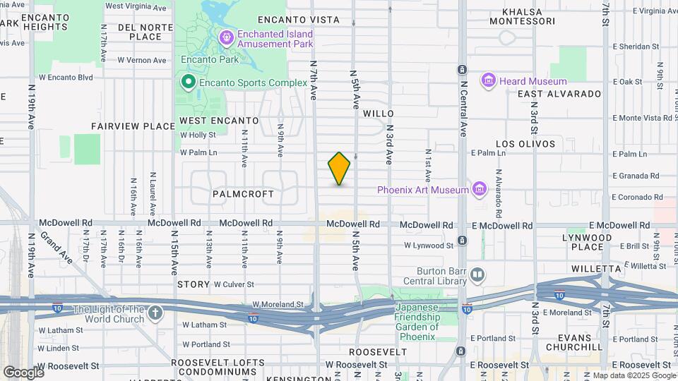 543 W Coronado Rd, Unit 1 Map and Location Details