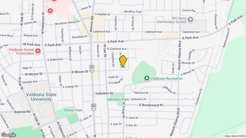 1701 N Troup St Mapa y Detalles de la Ubicación