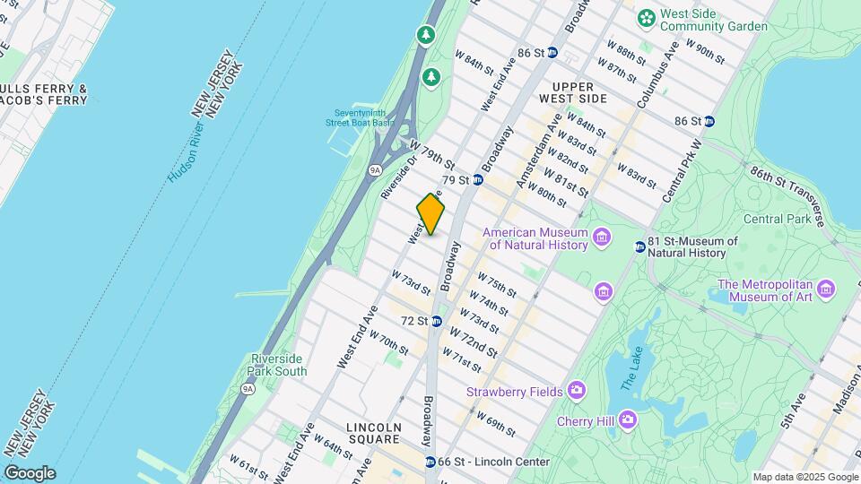 245 W 75th St Mapa y Detalles de la Ubicación