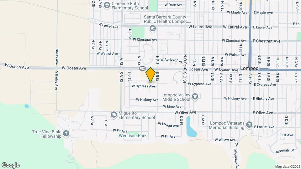 1105 W Cypress Ave Map and Location Details