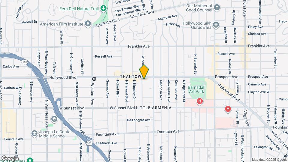 1650 Winona Blvd, Unit 1 Map and Location Details